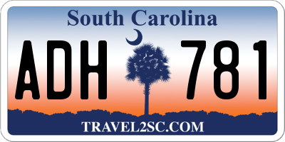 SC license plate ADH781