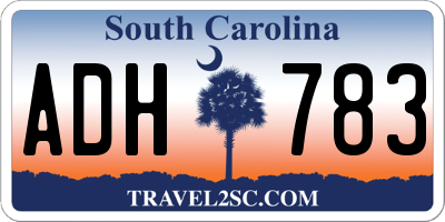 SC license plate ADH783