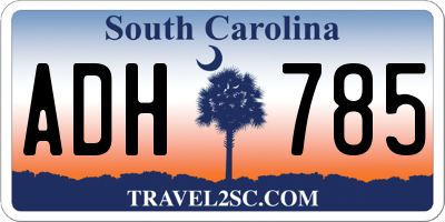 SC license plate ADH785
