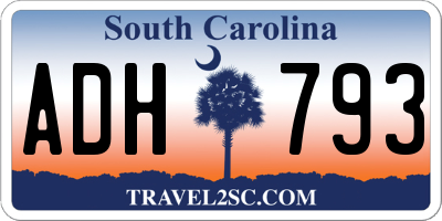 SC license plate ADH793
