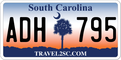 SC license plate ADH795