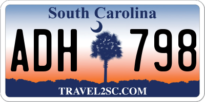 SC license plate ADH798
