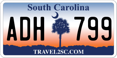 SC license plate ADH799
