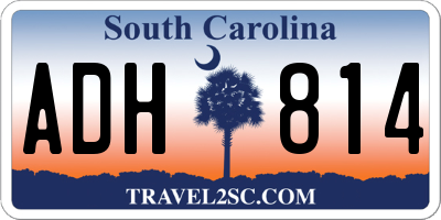 SC license plate ADH814
