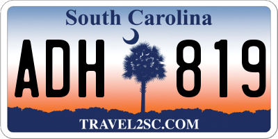 SC license plate ADH819