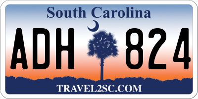 SC license plate ADH824