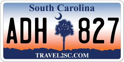 SC license plate ADH827