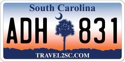 SC license plate ADH831