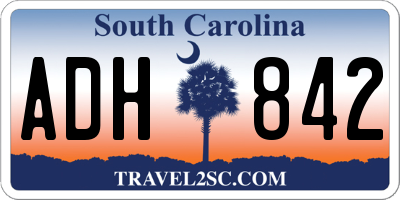 SC license plate ADH842