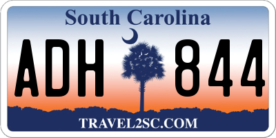 SC license plate ADH844