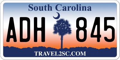 SC license plate ADH845