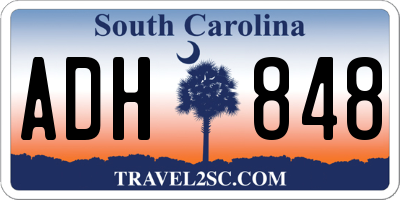 SC license plate ADH848