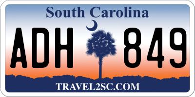 SC license plate ADH849