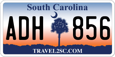 SC license plate ADH856