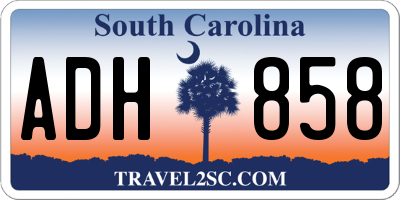 SC license plate ADH858