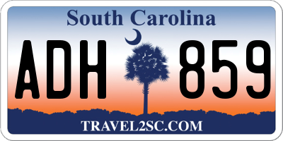 SC license plate ADH859