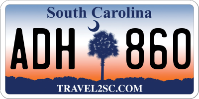 SC license plate ADH860