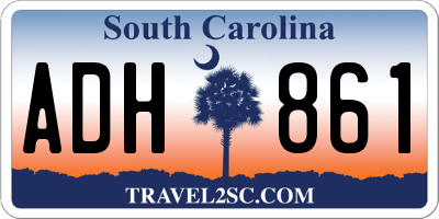 SC license plate ADH861