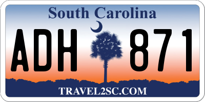 SC license plate ADH871