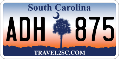 SC license plate ADH875