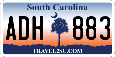 SC license plate ADH883