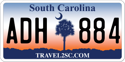 SC license plate ADH884