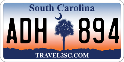 SC license plate ADH894