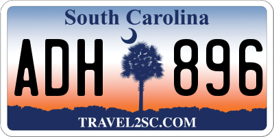 SC license plate ADH896