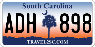SC license plate ADH898