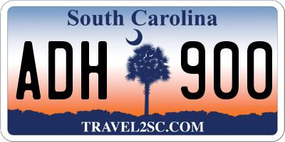 SC license plate ADH900