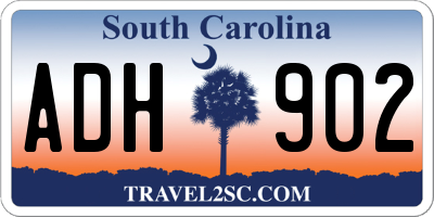 SC license plate ADH902