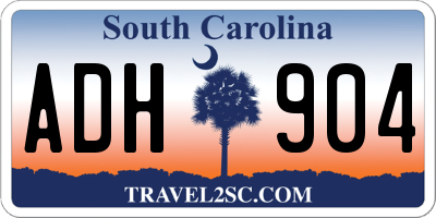SC license plate ADH904