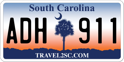 SC license plate ADH911