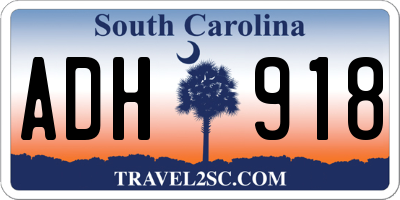 SC license plate ADH918