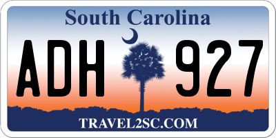 SC license plate ADH927
