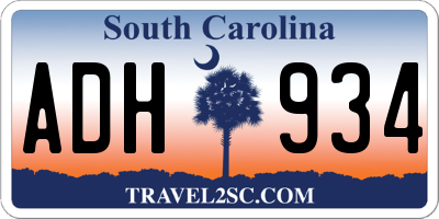 SC license plate ADH934
