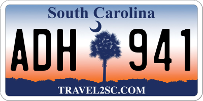 SC license plate ADH941