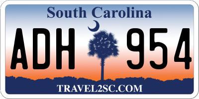 SC license plate ADH954