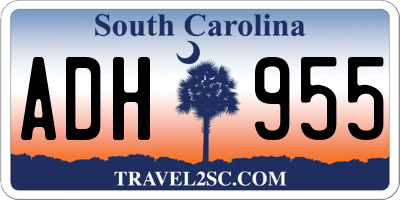 SC license plate ADH955