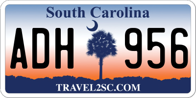 SC license plate ADH956