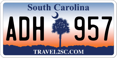 SC license plate ADH957