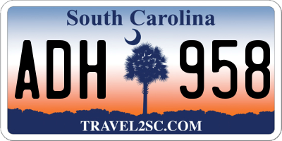 SC license plate ADH958