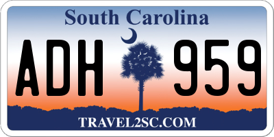 SC license plate ADH959