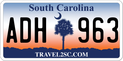SC license plate ADH963