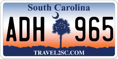 SC license plate ADH965