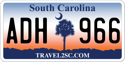 SC license plate ADH966