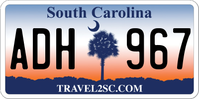 SC license plate ADH967