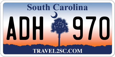 SC license plate ADH970