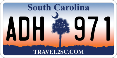 SC license plate ADH971