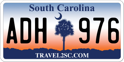 SC license plate ADH976